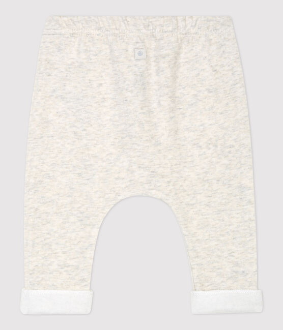Gechineerd grijze broek van biologische katoenjersey beige MONTELIMAR CHINE