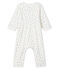 Bodyjama zonder voetjes baby van gebreide stof wit MARSHMALLOW/wit MULTICO