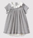 Robe body manches courtes bébé fille en côte
