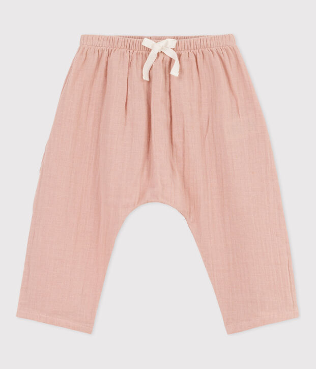 Babybroek van luchtig katoen roze