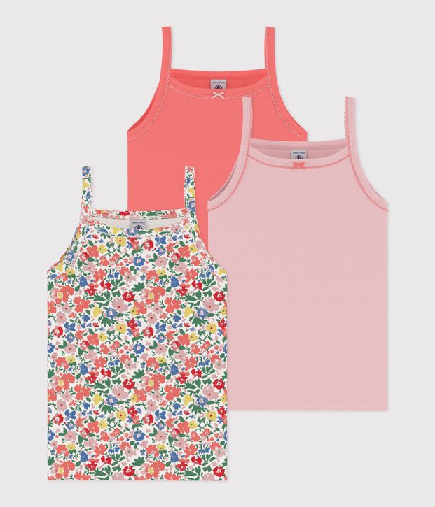 Setje met katoenen hemdjes met bloemenprint voor kinderen multicouleur