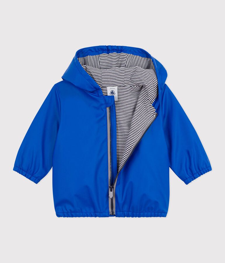 Blouson b&eacute;b&eacute; en PU uni bleu