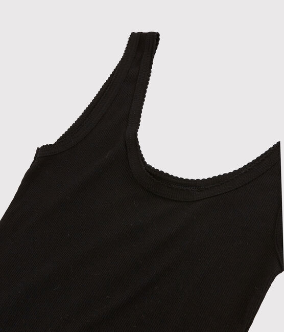 Débardeur en laine et coton Femme noir NOIR