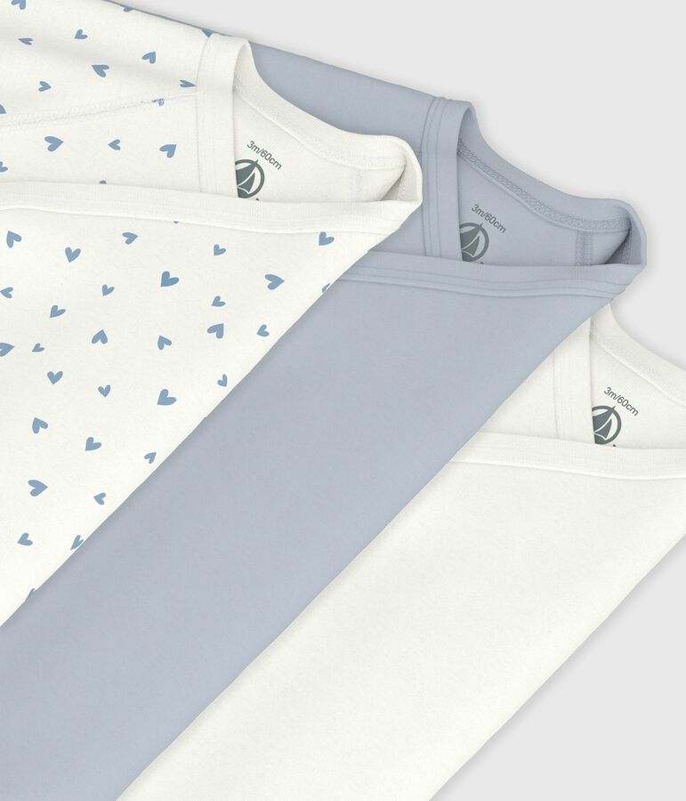 Lot de bodies crois&eacute;s manches longues en coton imprim&eacute; b&eacute;b&eacute; multicouleur