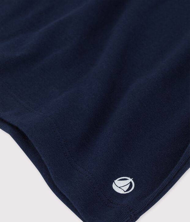 Sous-pull en coton fille bleu marine