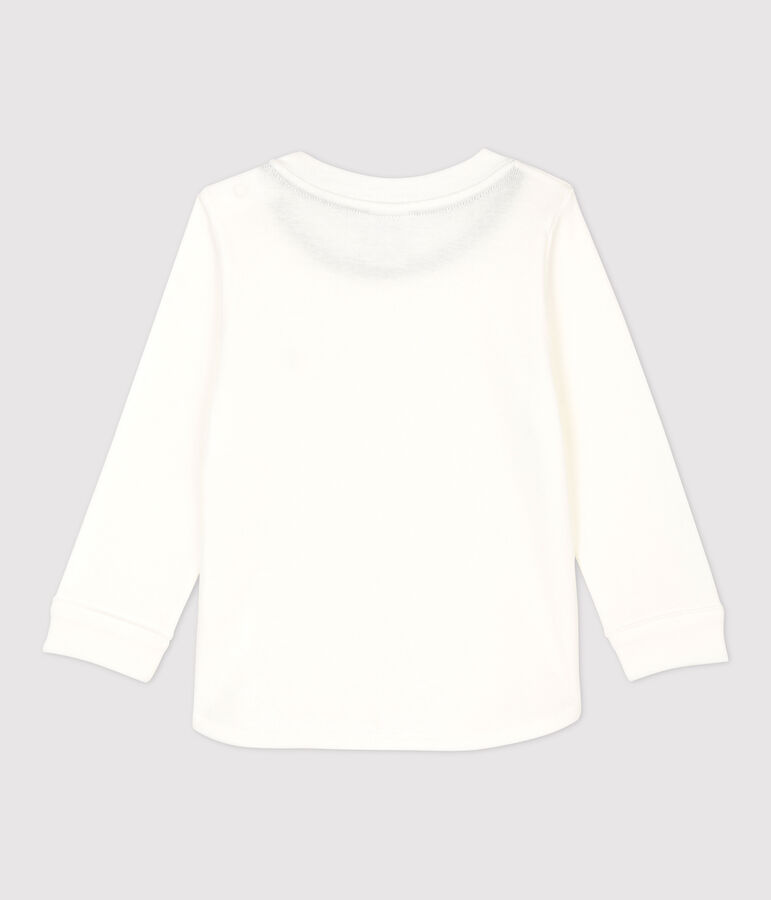 Tee-shirt en coton b&eacute;b&eacute; blanc MARSHMALLOW