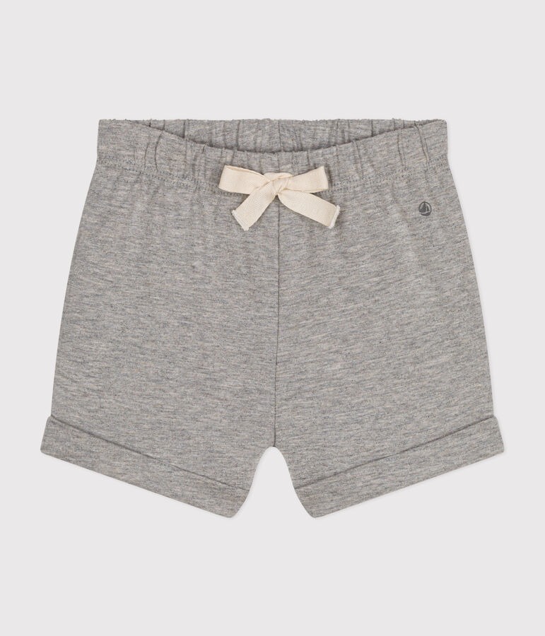 Babyshort van lichte jersey grijs