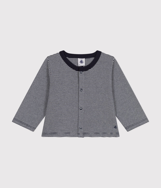 Cardigan in gestreepte tubic voor baby's blauw/wit