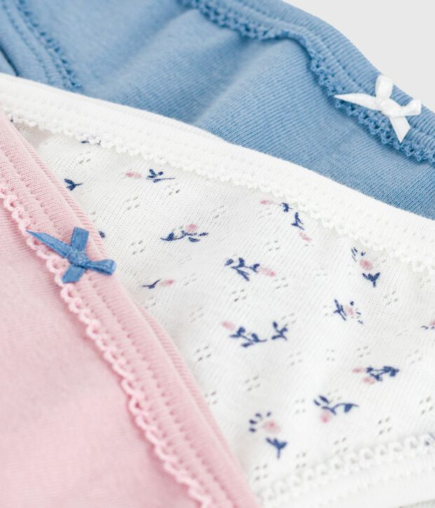 Setje met katoenen onderbroekjes met bloemetjesprint voor kinderen multicouleur