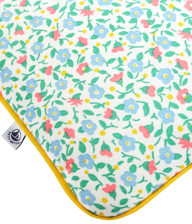 Coussin en c&ocirc;te blanc/multicouleur