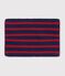 Gebreide gestreepte colsjaal met fleecevoering voor kinderen blauw/rood