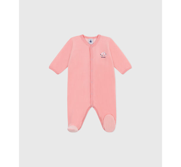 Dors-bien en bouclette velours roze