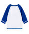 Uniseks T-shirt met zonbescherming voor baby's wit MARSHMALLOW/blauw RIYADH