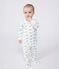 Katoenen babypyjama met dinosaurusprint wit MARSHMALLOW/wit MULTICO