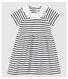 Robe manches courtes en côte rayé bébé fille