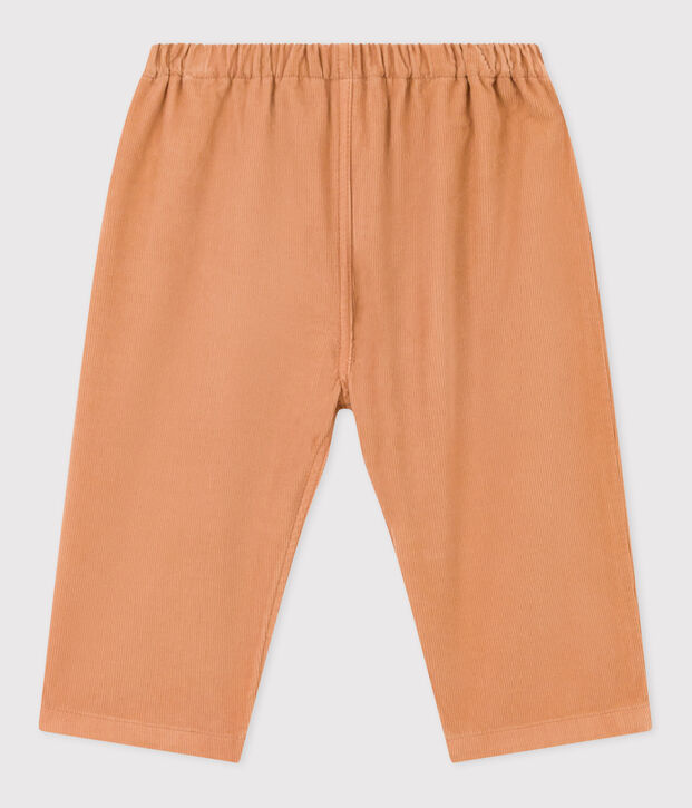 Babybroek van dun velours roze