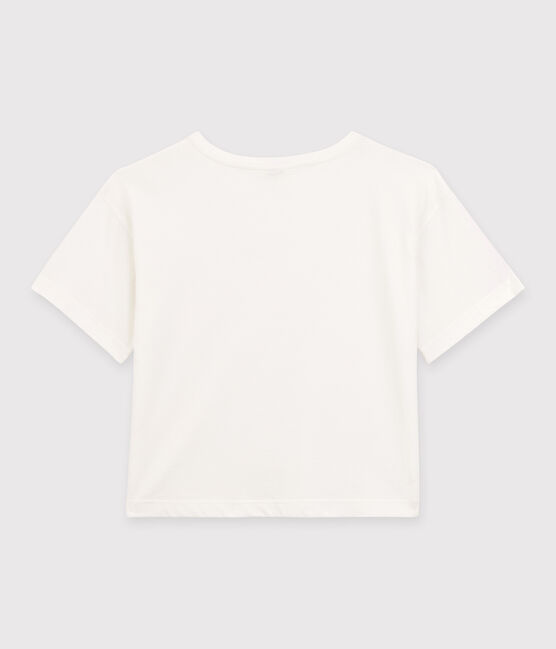 LE BOXY, T-shirt voor dames in katoen  wit MARSHMALLOW