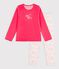 Pyjama  en velours roze/multicouleur