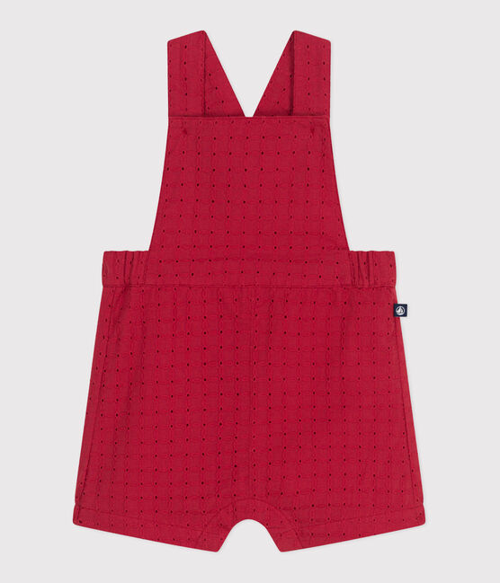 Katoenen babysalopette met korte pijpen en broderie anglaise SPI