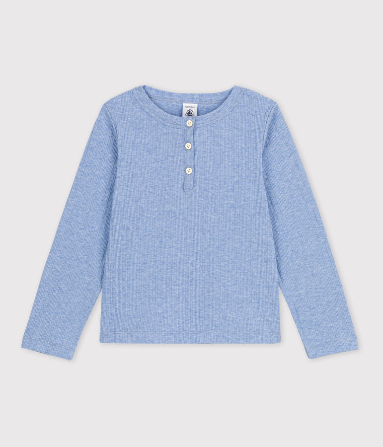Tee-shirt en coton enfant fille bleu