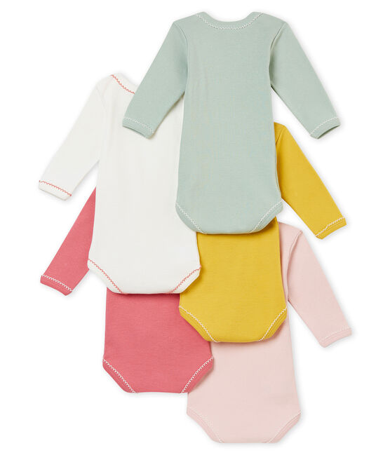 Set van 5 body's met lange mouwen voor babymeisjes variante 1