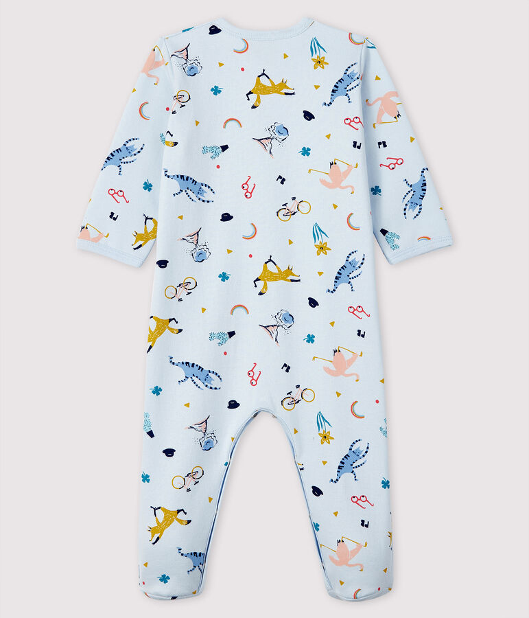 Blauw slaappakje van molton met dierenprint voor baby blauw FRAICHEUR/wit MULTICO