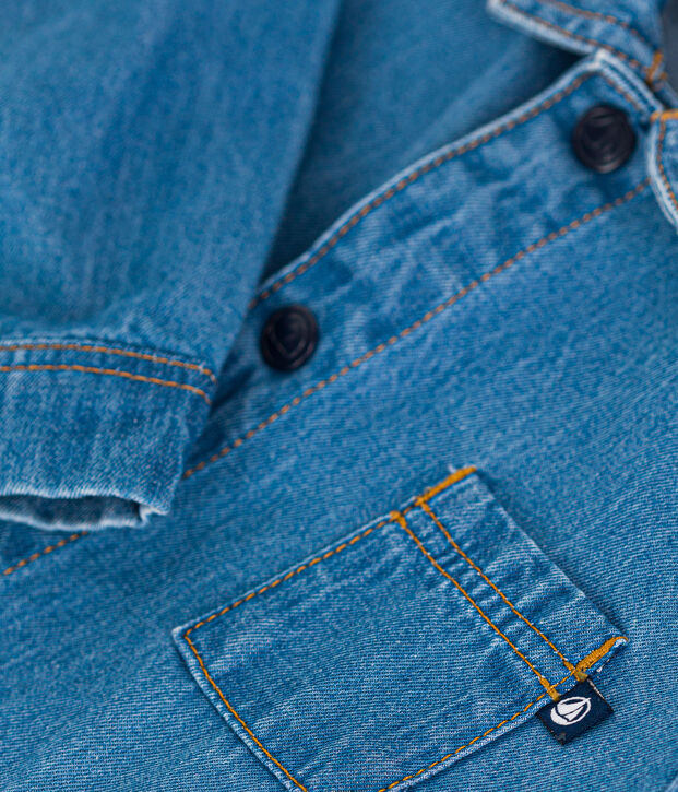 Combinaison longue en denim b&eacute;b&eacute; bleu