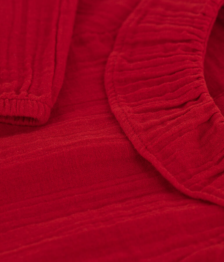 Bloesje met lange mouwen van luchtig katoen voor baby's rood