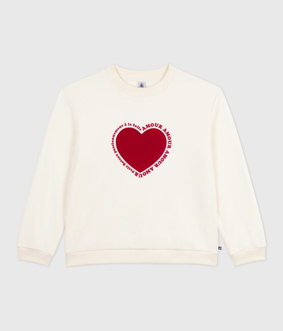 Katoenen sweatshirt voor dames ecru MILK