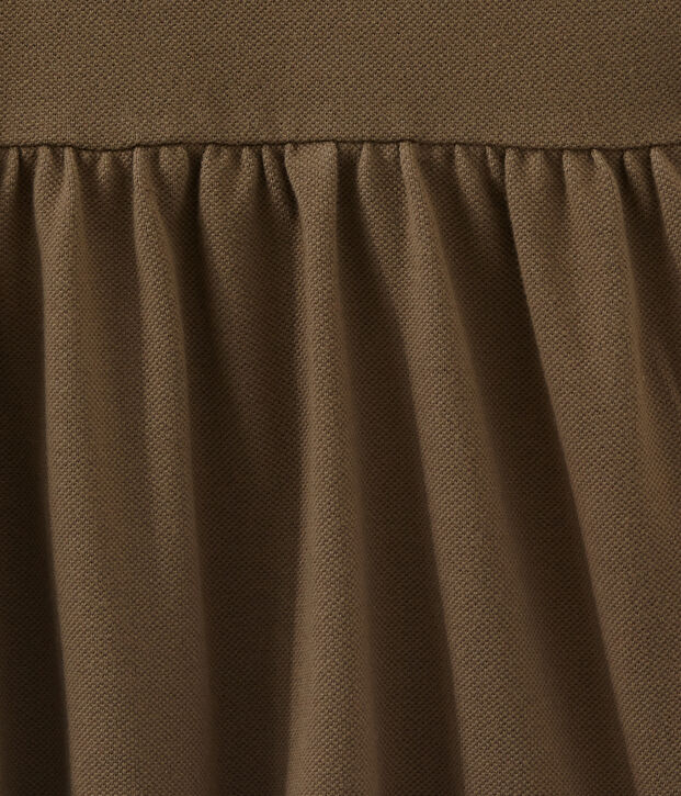 Meisjesjurk met korte mouwen bruin