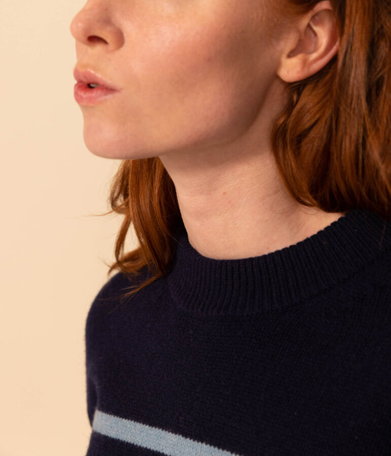 Damestrui in wol met marinestrepen SMOKING/ AZUL