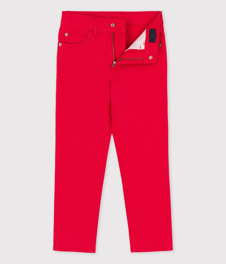 Pantalon en denim enfant fille / gar&ccedil;on rouge