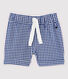 Short vichy en chaîne et trame bébé garçon