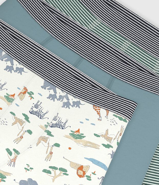 Setje van katoenen boxershorts met savanneprint voor kinderen multicouleur