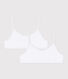 Lot de 2 brassières blanches petite fille