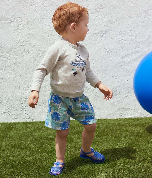 Short b&eacute;b&eacute; gar&ccedil;on imprim&eacute; gris/multicouleur