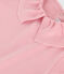 Katoenen T-shirt met korte mouwen en effen kraagje voor kinderen roze CHARME