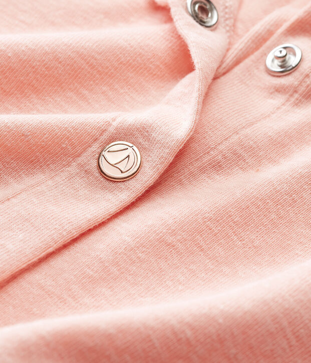 Cardigan b&eacute;b&eacute; fille en coton/lin rose