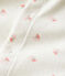 Bodyjama sans pieds bébé en coton biologique blanc MARSHMALLOW/blanc MULTICO
