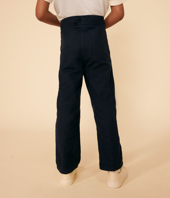 Broek van katoenen stof voor jongens blauw SMOKING