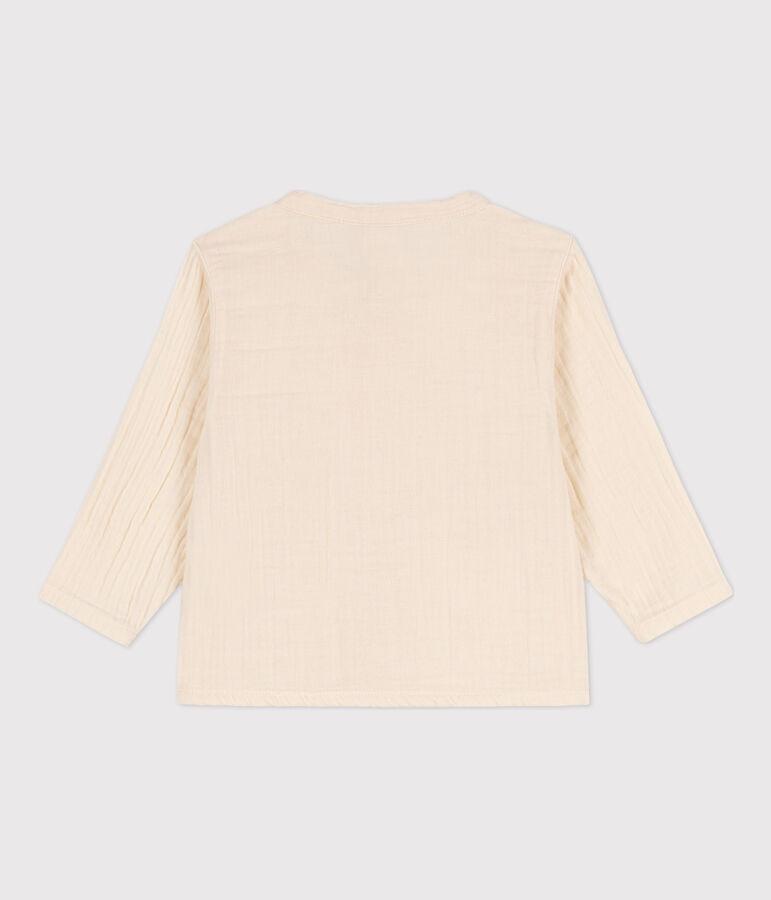 Hemd van luchtig katoen voor baby's ecru AVALANCHE