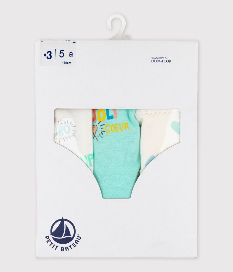 Drie meisjesonderbroeken multicouleur