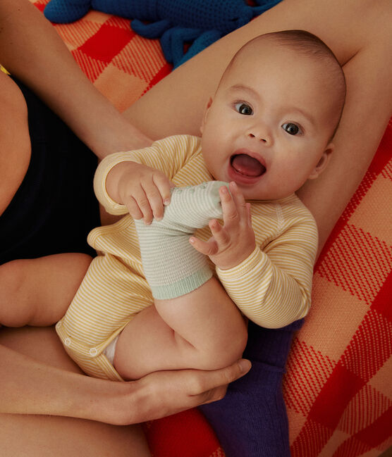 Set van 3 katoenen overslagbody's met lange mouw voor baby's variante 1