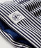 Stralingswerende pasgeborenemuts van tweezijdige jersey blauw SMOKING/wit ECUME