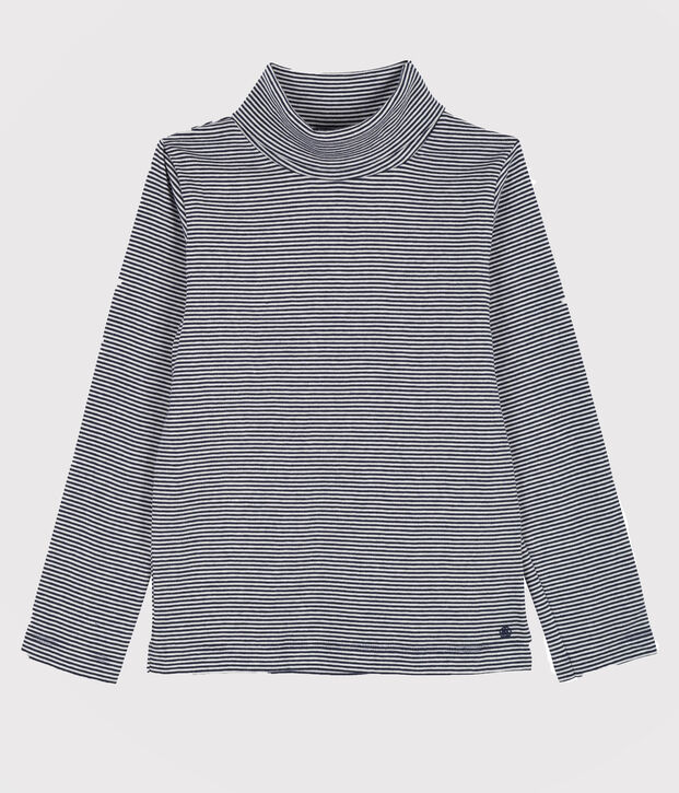 Sous-pull enfant fille/gar&ccedil;on bleu/blanc