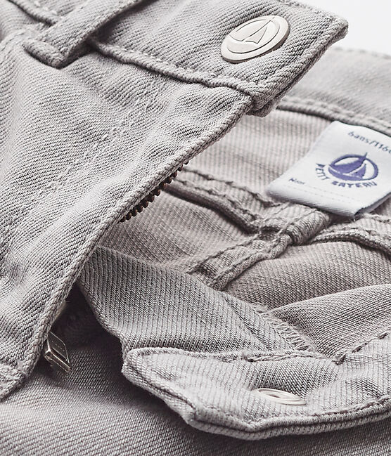 Pantalon garçon en jean gris gris Gris