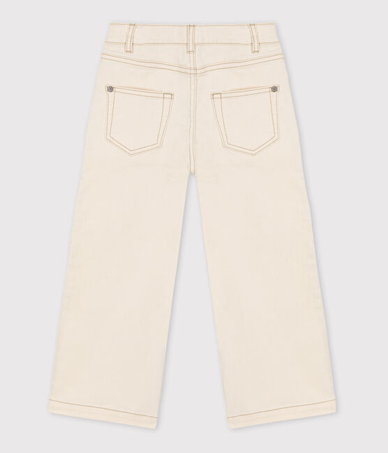 Flared broek in denim voor meisjes ecru AVALANCHE