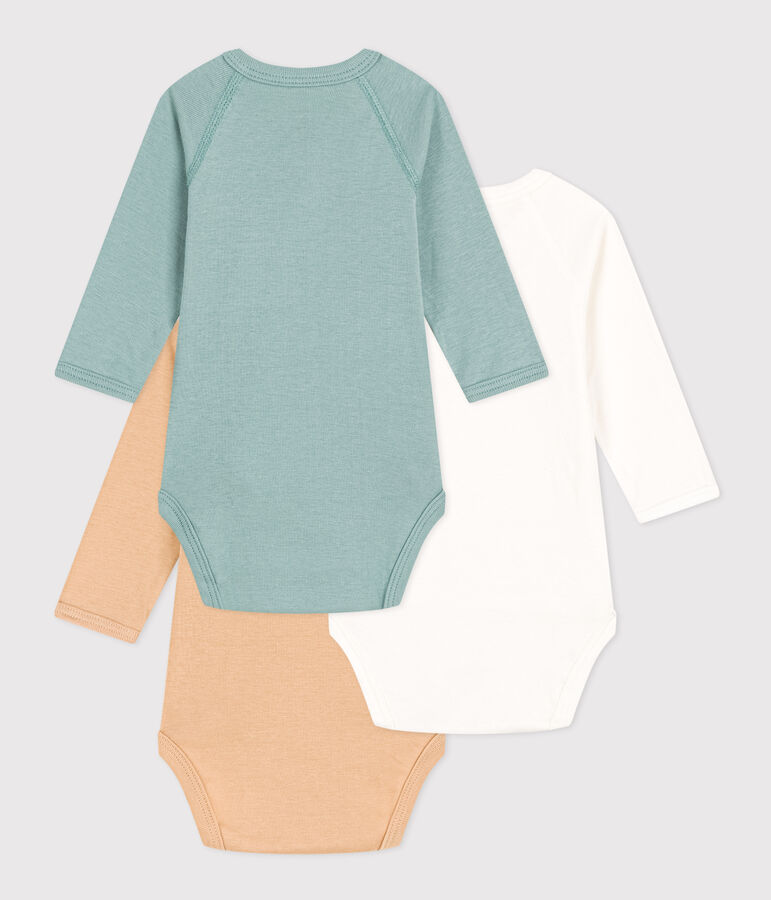 Set van 3 katoenen omslagbody's 130 lente met lange mouwen multicouleur