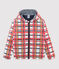 Warme windbreker kinderen gemixt wit MARSHMALLOW+SIGNAL/rood MULTICO