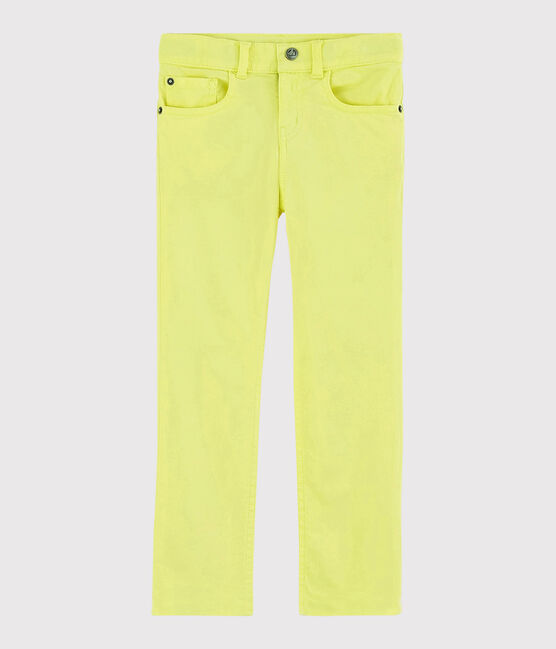 Pantalon en serge enfant garçon jaune CITRONEL